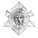 spartan Leonidas in the Navy SEAL modern style including Wolfpack tattoo design idea