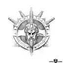spartan Leonidas in the Navy SEAL modern style including Wolfpack tattoo design idea