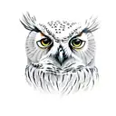 owl with open wings tattoo design idea