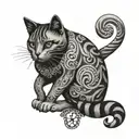 Karma is a cat  tattoo design idea