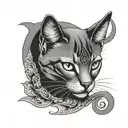 Karma is a cat  tattoo design idea