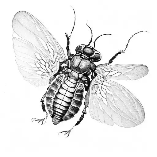 Graceful curves, a few strokes, and the beauty of a cicada tattoo design idea