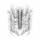 Tokyo ghoul centipede spine tattoo tattoo design idea