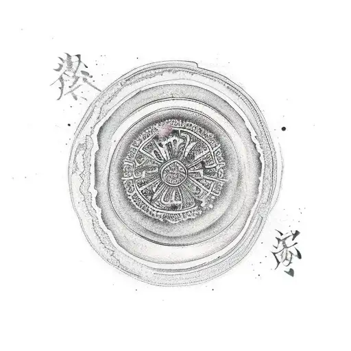 broken targe kintsugi tattoo design idea