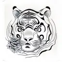 Tiger tattoo design idea