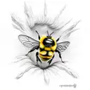 bumblebee tattoo design idea