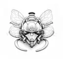 bumblebee tattoo design idea