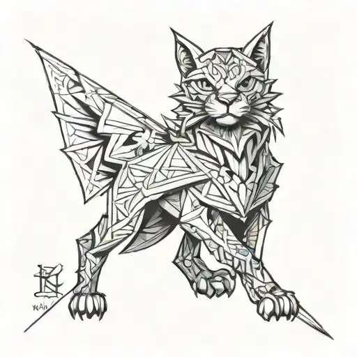 Make a tattoo with the crest and family name “Knight” from Kentucky, wildcats tattoo design idea