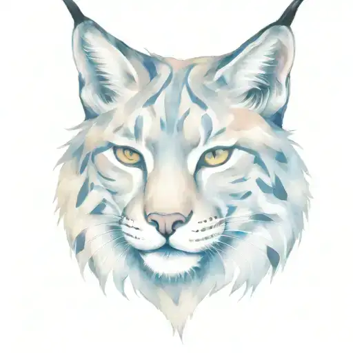 lynx head tattoo design idea