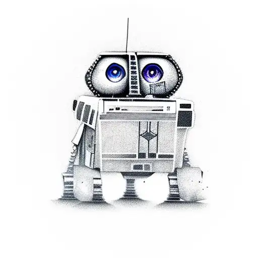 Wall-E being hunted by Eva tattoo design idea