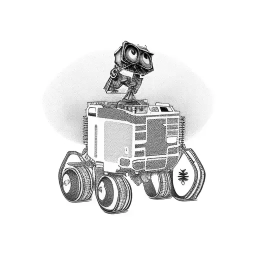 Wall-E being hunted by Eva tattoo design idea