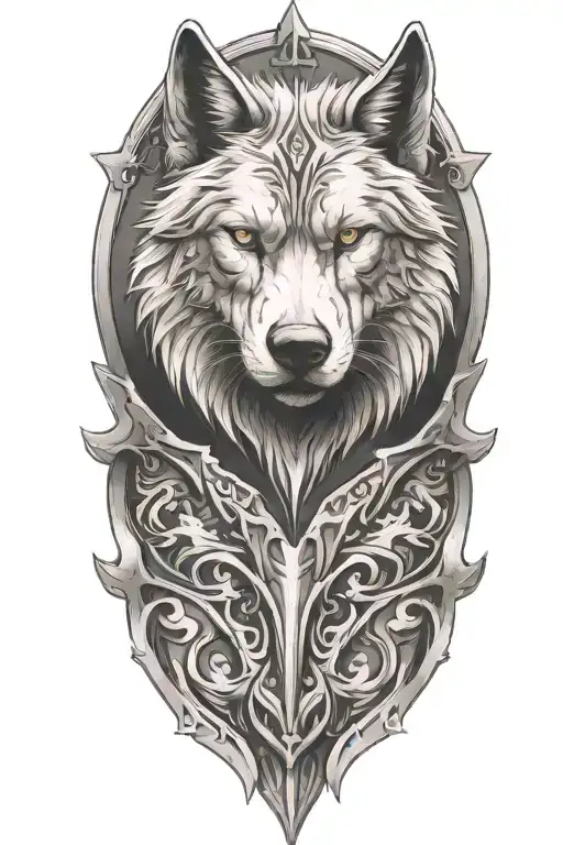 wolf armor tattoo tattoo design idea