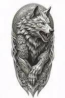 wolf armor tattoo tattoo design idea