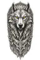 wolf armor tattoo tattoo design idea