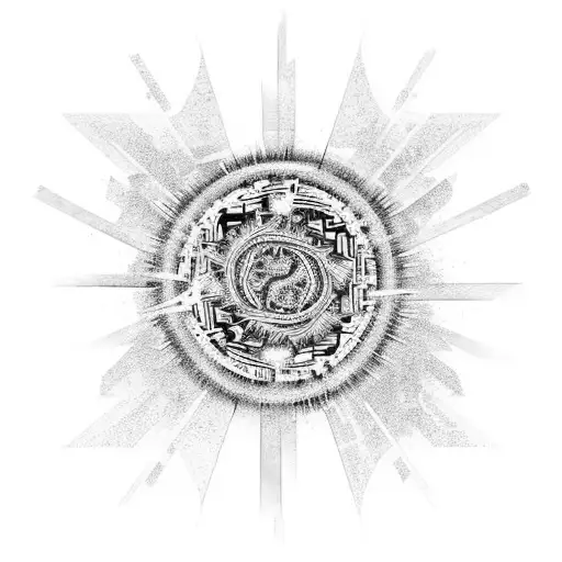 big bang explosion tattoo design idea