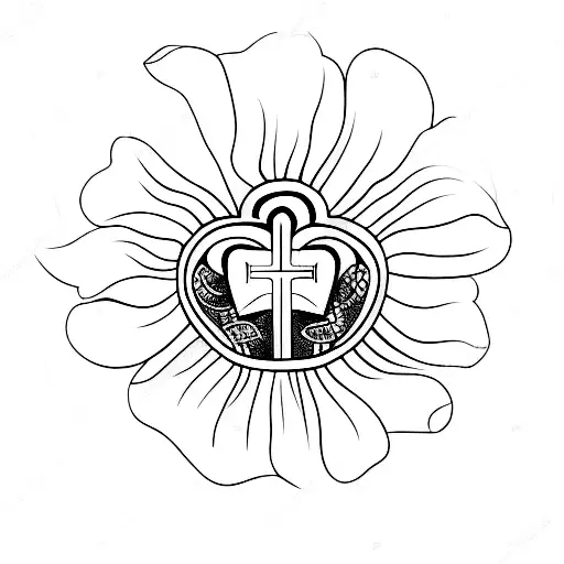 Sacred Heart tattoo design idea