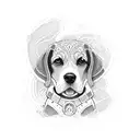 beagle tattoo design idea