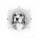 beagle tattoo design idea