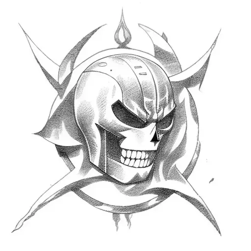 A tattoo combining elements of DC comics and one piece tattoo design idea