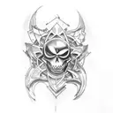 A tattoo combining elements of DC comics and one piece tattoo design idea