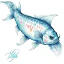 Date fish tattoo design idea