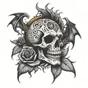 Don't be afraid of the darkness tattoo design idea