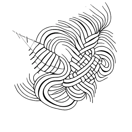 one small braid  tattoo design idea