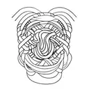 braid with bangs tattoo design idea