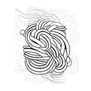 one small braid  tattoo design idea