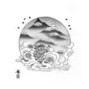 even if youre not ready for the day, it cannot always be night tattoo design idea