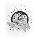 even if youre not ready for the day, it cannot always be night tattoo design idea