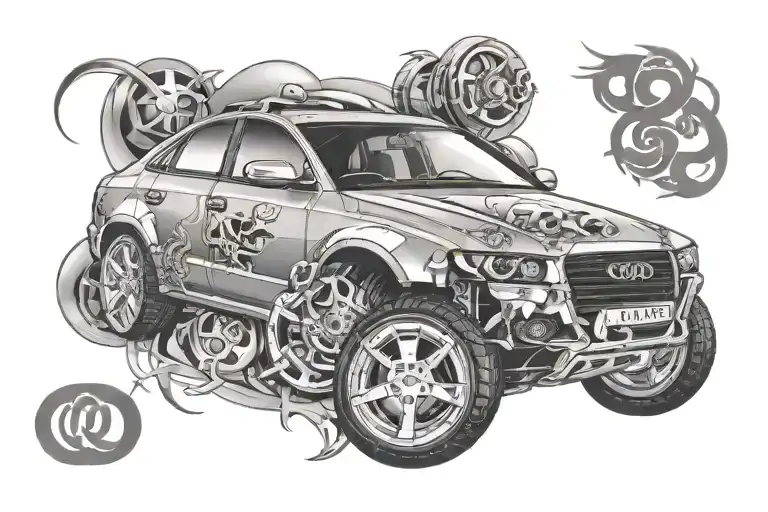 Audi, Vide, Tace tattoo design idea