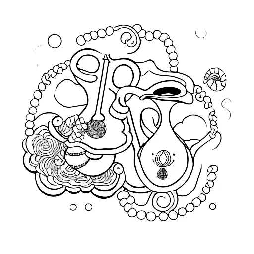 cookie and Pearl  tattoo design idea