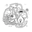 cookie and Pearl  tattoo design idea