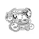 cookie and Pearl  tattoo design idea