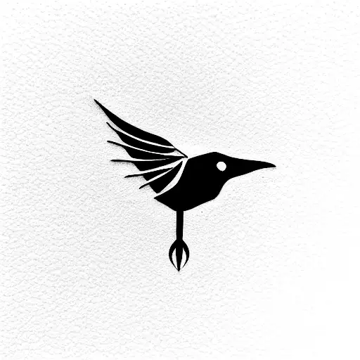 rook bird tattoo design idea