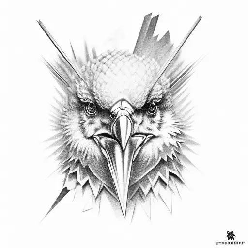 rook bird tattoo design idea