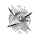 gemini sign star tattoo design idea