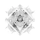 gemini sign star tattoo design idea