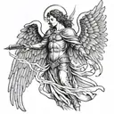 archangel raphael tattoo design idea