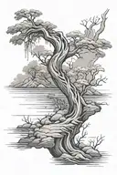 river flowing along scoliosis spine tattoo tattoo design idea