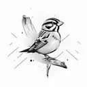 Sparrow tattoo design idea