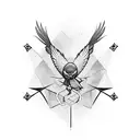 Sparrow tattoo design idea