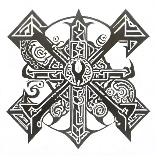 Nordic rune health tattoo design idea
