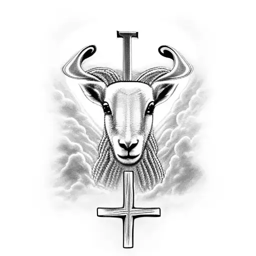 Holy, Holy, are you lord God, almighty, Worthy is the lamb. A giant cross tattoo design idea