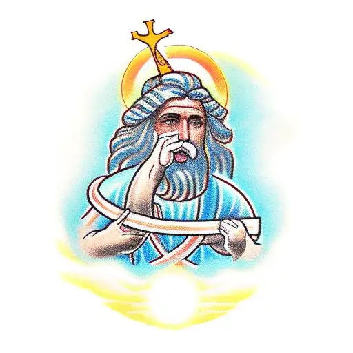 Holy, Holy, are you lord God, almighty, Worthy is the lamb. A giant cross tattoo design idea