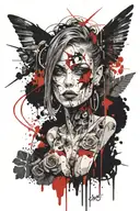 dark gothic style tattoo design idea