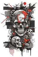 dark gothic style tattoo design idea