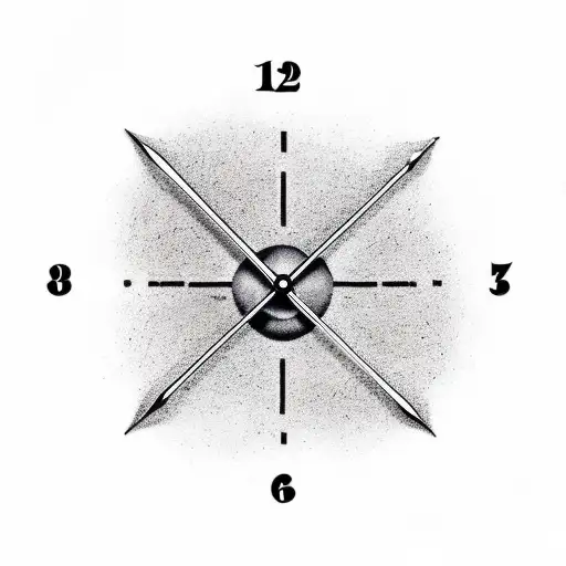 hand holding sand clock with caption time waits for no one tattoo design idea