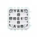 the year '1998' in a 3d computer keyboard keys layout tattoo design idea